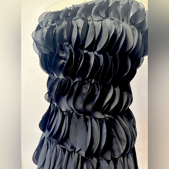 ASOS strapless bodycon mini dress layered in black size 2 - Picture 4 of 7